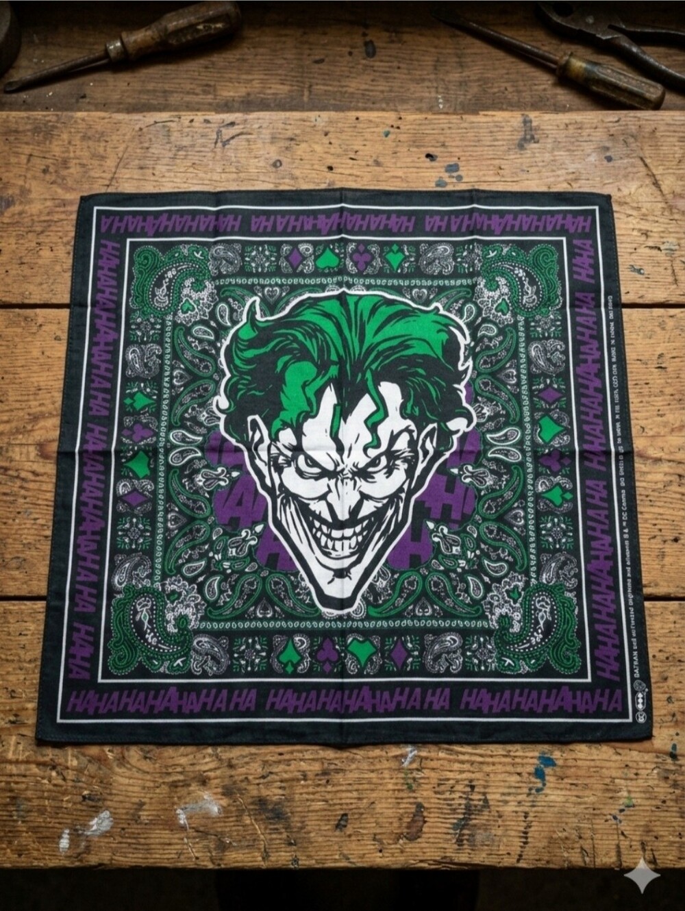 Joker Cotton Bandana DC Comics Warner Brothers Batman Villain